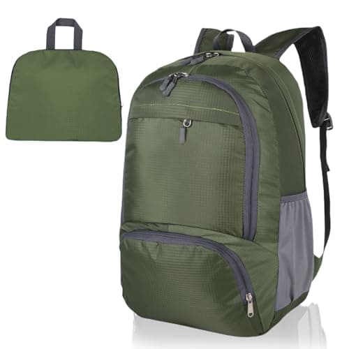 FENGZIZH Foldable Lightweight Travel Backpack, 30L Waterproof Rucksack