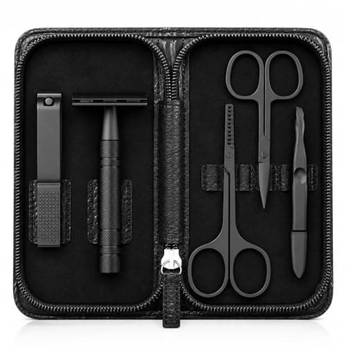 ESSBES Safety Razor for Men, Matte Black with 10 Double Edge Blades