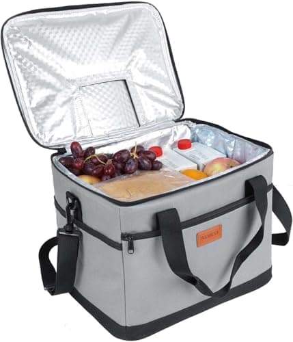Kollea 20L Cool Bag, Insulated Cooler Box for Camping, Grey