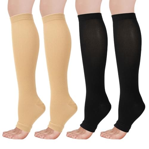 Flight Compression Socks for Women & Men, 2 Pairs Supports Socks