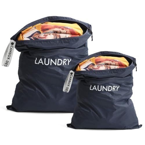Asnews 2 Pack Laundry Bags, Travel Laundry Bag Dirty Clothes Organizer
