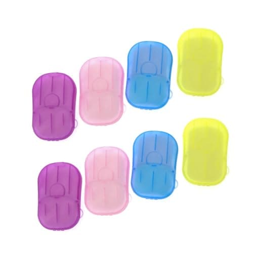 8pcs Portable Soap Sheets in Plastic Box for Office Face Wash