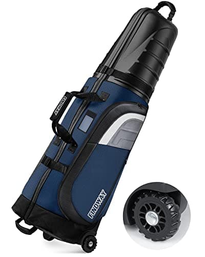 Findway Golf Travel Bag for Airlines with Wheels, Premium Golf Flight Bags with Hard Case Top, Protection for Clubs, Portable and Waterproof Travel Golf Bag