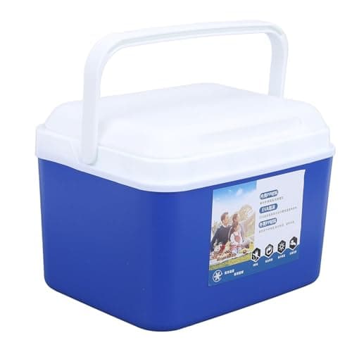Phefop 5L Portable Insulated Hard Cooler Box for Travel and Outdoor