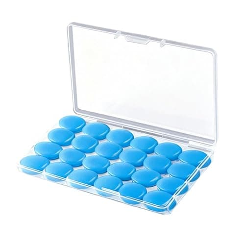 12 Pairs Silicone Ear Plugs, Reusable Waterproof Moldable SNR 27dB Noise Cancelling Earplugs for Sleeping, Shooting, Airplanes, Studying (Blue)