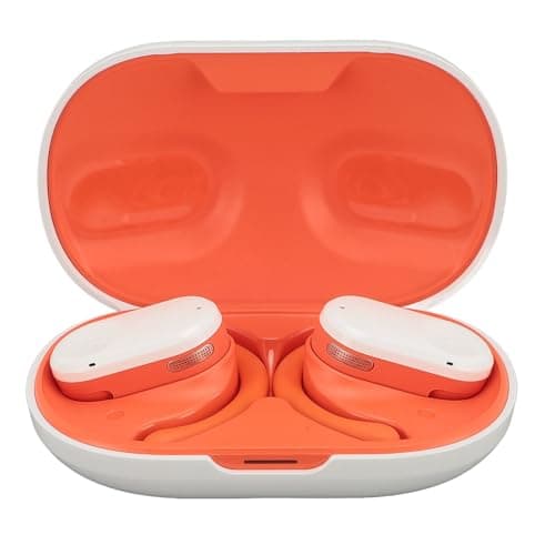 Vvikizy Language Translator Earbuds Wireless 144 Language Translator Device for Smartphones Bluetooth 5.3 Portable Earpiece (White Orange)
