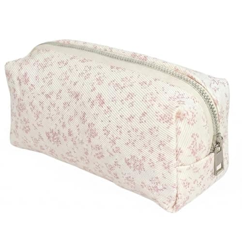 Makeup Pouch, Cute Pencil Case, Large-Capacity Floral Cosmetic Bags for Women Girls, Multi-use Storage Pouch for School & Travel, Style1..