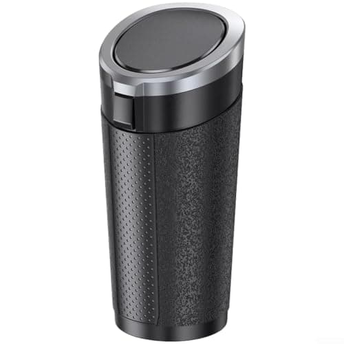 Car Trash Can with Dual Lid, Portable Garbage Bin for Cup