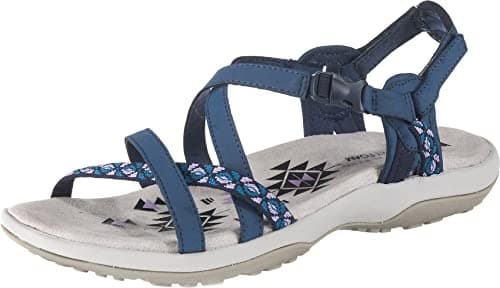 Skechers Women's Reggae Slim - Vacay-40955 Sling Back Sandals, Blue Navy Nvy, 5 UK