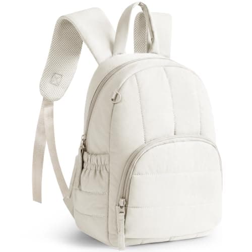 AOOSA Backpacks for Women, Lightweight Small Backpack, White