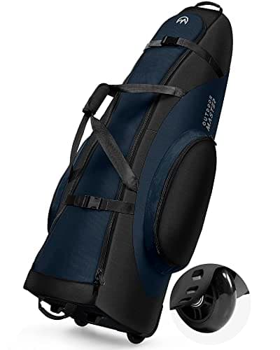 OutdoorMaster Padded Golf Travel Bag with Reinforced Wheels