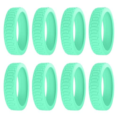 YMWALK 8 Pack Silicone Luggage Wheel Covers, Durable Anti-Scratch Travel Suitcase Wheel Protectors, Portable 2 Inch Luggage Spinner Wheel Covers Mute for Most Caster Wheels (Mint color)