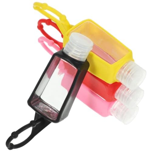 4pcs Portable 30ml Plastic Silicone Sleeve Containers for Hand Soap