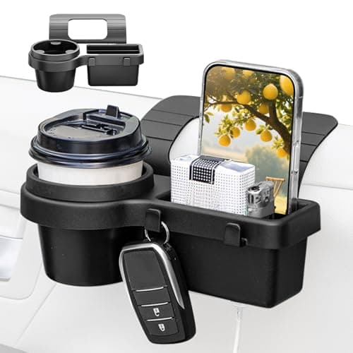 Car Storage Box Door Organizer, Car Side Pocket Organisers With Hooks, Hanging Water Cup Holder, Small Phone Mount Container With Hooks, For Cable Management Water Bottle Keys