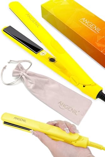 ANGENIL Pro Ultra Mini Straightener Short Hair, Dual Voltage 1.8cm, 20sHeat