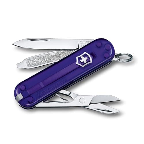 Victorinox Swiss Army Knife Classic SD, Pocket Knife, 7 Functions, Purple
