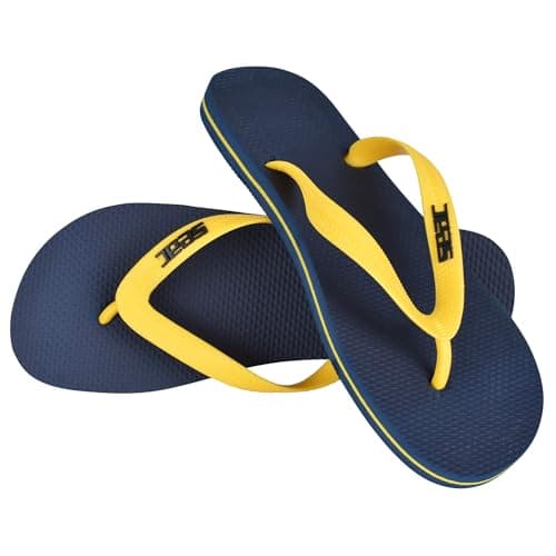 SEAC Unisex Ohau, Rubber Flip Flops for Sea, Pool, Beach and Boat, Blue Yellow, 8/9 UK (43/44 EU)