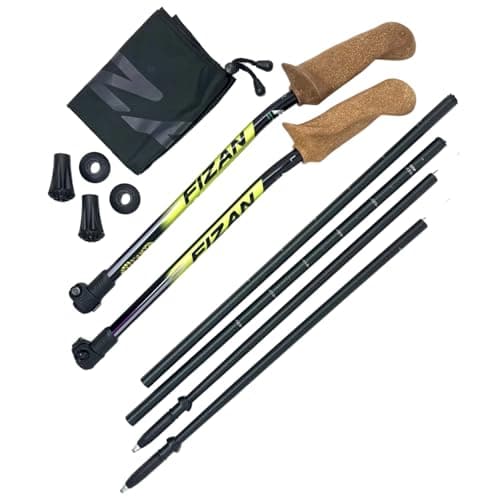 WALX Xplorer Total Body Walking Pair of Poles – Compact & Lightweight Trekking Poles for Travel, Holidays, Hiking & Nordic Walking – Collapsible, Adjustable, with Ergo Grip Handle for Men & Women