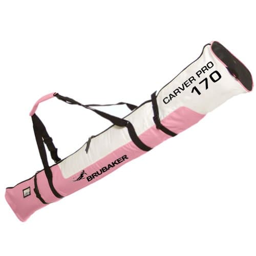 BRUBAKER Original Padded ski bag with zip fastening pink/white 170 cm