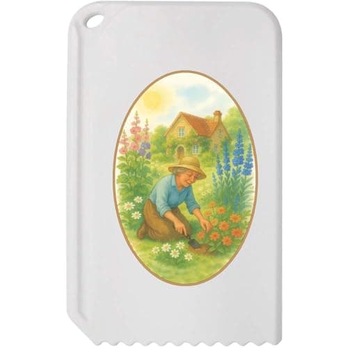 Azeeda 'Gardening Grandma Cottage' Car Ice Scraper (IC00044991)
