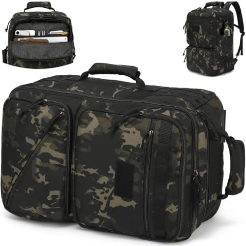 TUGUAN Camo Duffle Backpack for Travel Tactical GymBag Men Luggage Rucksack