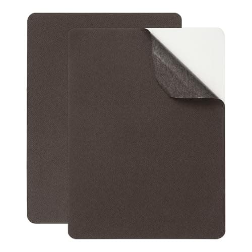 YELARXI Repair Patches 8 x 6IN Twill Fabric 2 Pack Dark Brown