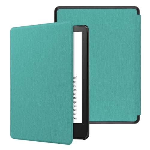 TOKILO Case for 7" Kindle Paperwhite eReader 12th Generation 2024 Ultra Slim Soft PU Shell Cover Case with Auto-Wake/Sleep, Fit for HTC & Kindle Paperwhite 7" eReader, Green