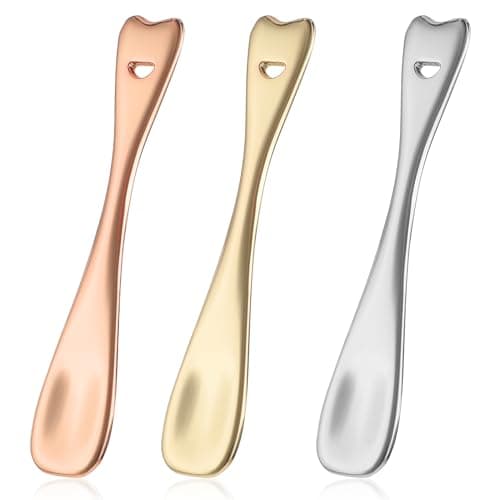 Sibba Face Spatula Lip Mask Applicator 3 PCS Skincare Makeup Spoons Small Facial Make Up Scoop Tool Mini Spoon Multi Skin Care Lotion Cream Stick Tiny Scoop Cosmetic Foundation Cosmetics Beauty