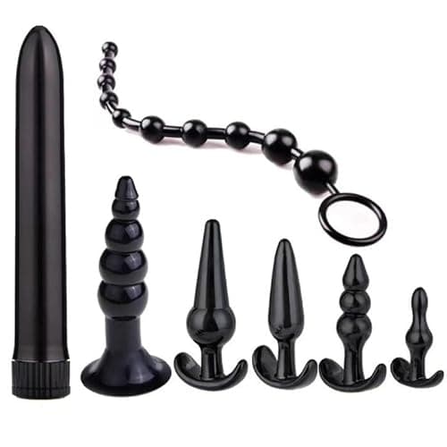 7-Pack Black Soft Elastic Silicone Hip Trainer