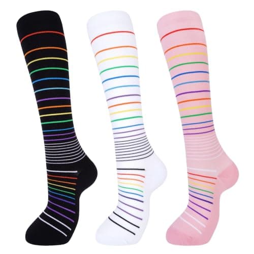 Bequemer Laden Compression Socks for Women 15-20 mmHg Knee High Women Socks