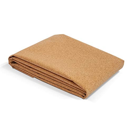 Secoroco Cork Travel Yoga Mat, 183 x 61 cm, 1 mm Thick, Foldable, Includes Yoga Bag, Vegan, Non-Toxic and Anti-Allergic
