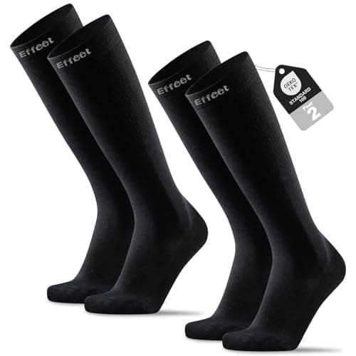 Effeet Compression Flight Socks for Men & Women, 2 Pairs, Cushioned