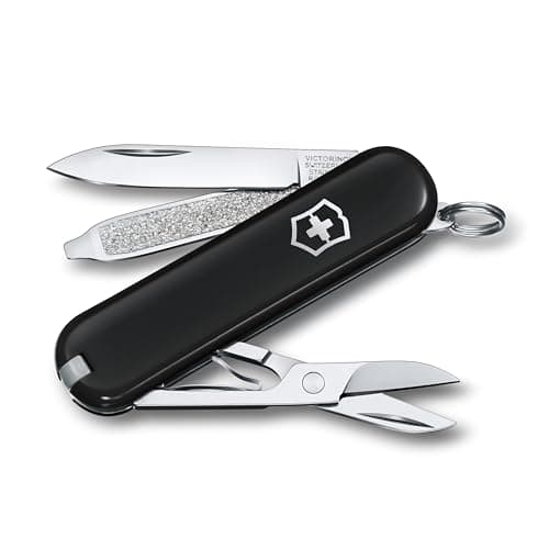 Victorinox Swiss Army Knife Classic SD, Pocket Knife, 7 Functions, Black