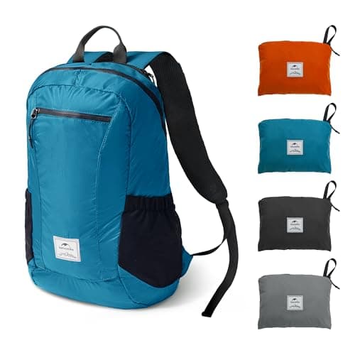 Naturehike 25L Packable Backpack - 230g Ultra Lightweight Foldable Daypack, PU2000mm Waterproof 30D Nylon Compact Hiking Rucksack for Travel, Cycling & Hiking(Blue)