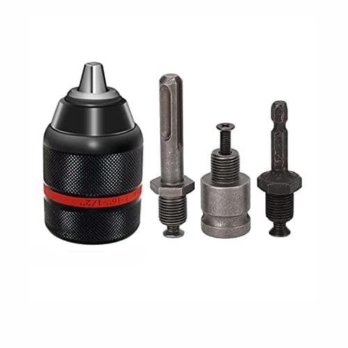 HOTCKB 1.5-13mm Keyless Drill Chuck Adapter 1/2-20UNF Mount Manual Chuck