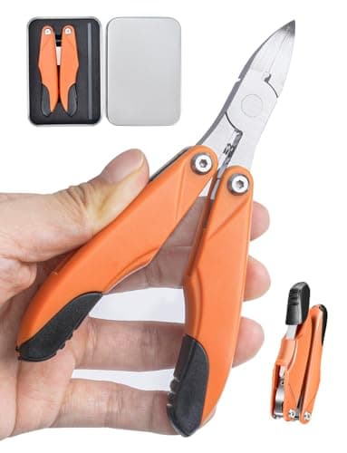 Houdian Foldable Toenail Clippers 3-in-1,Multifunction Portable Travel Toenail Trimmer, Paronychia Thick Toenail Ingrown Toenails Nails Cutter for Seniors, Men, Women & Pets