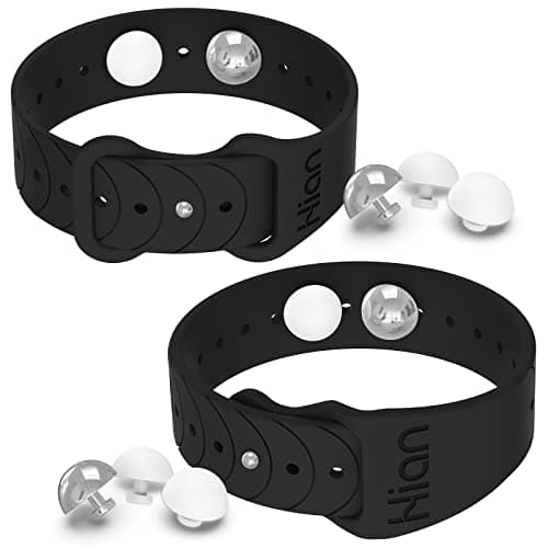 Travel Sickness Bands/Adjustable Acupressure Wristbands/Relief Waterproof Band for Nausea Morning Sickness,Motion Sickness(1Pair Black)