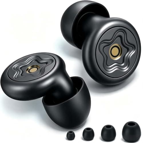 Noise Cancelling Ear Plugs, Ear Plugs for Sleeping, Sleep Ears Plug for Side Sleepers, 45dB Noise Cancelling for Snoring & Traffic, Reusable Silicone Earplugs with 4 Pairs Tips & Travel Case