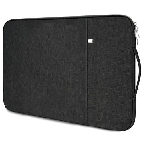 Flintronic Laptop Sleeve for 13 Inch, Water Resistant Laptop Sleeve, Portable Mens Lap-top Bag with Pockets and Compartments, Compatible with MacBook, Asus, Dell, HUAWEI 13 Inch Lap-top (Black)