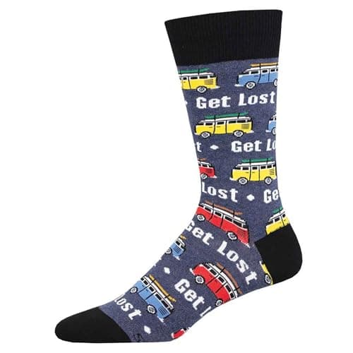 Bad Zebedee Socksmith Get Lost Camper Van Men's Cotton Socks
