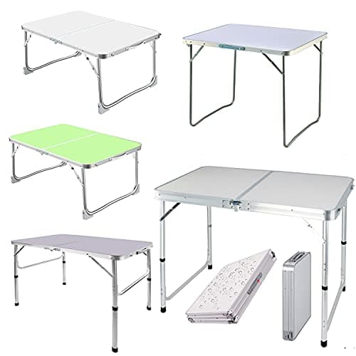 Small Folding Table, Compact 2ft Foldable Camping Picnic Low Table, Portable Fold Up Outdoor Garden Dining Table, Lightweight Aluminum Collapsible Side Table for Drink Tea Coffee Fishing, 60x40x26cm