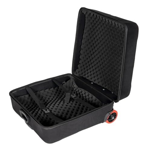 Wangcmcol Travel Case, for Premium Hard-Shell Protection with Ample Foam Padding, Convenient Packing, Internal Straps, Smooth-Rolling Wheels (E1919)