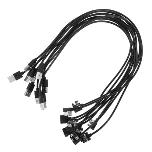 TOYZFRIENDY 10pcs USB Charging Extension Cable for Suitcases with Combination Lock Dual Port Travel Power Cord for Phones Tablets Laptops Durable Multi Device Charger Accessories