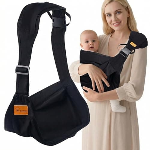 Hranio Toddler Carrier Sling Baby Carrier Newborn Baby Sling Carrier Baby Carriers from Newborn Baby Wrap Carrier Toddler Sling with Extra Wide Cozy Strap, Safety Adjustable Ergonomic Toddler Carrier