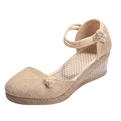 Wedge Espadrilles Sandals For Women Wide Fit Ladies Walking Sandals With Arch Support Lightweight Comfy Slides Versatile Minimalist Sliders Breathable Casual Slides Pillowy Cushioned Shoes
