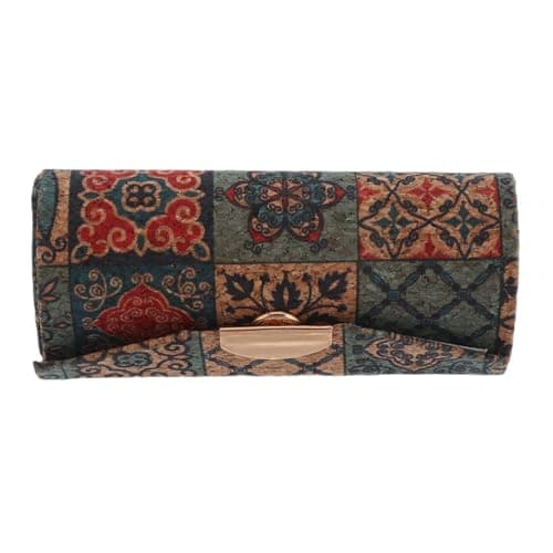 VALICLUD Portable Lipstick Case with Mirror, Vintage Cork Lipstick Holder and Organiser for Handbags, Travel Makeup Storage for Women