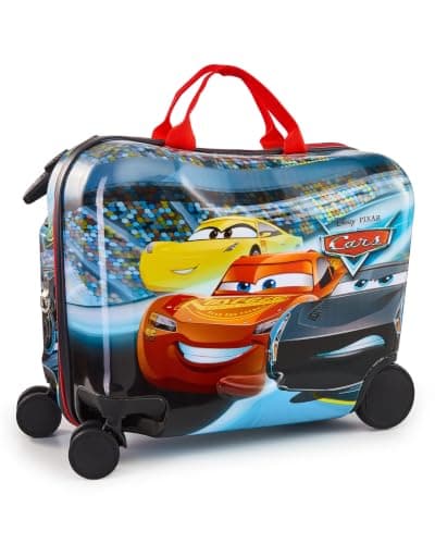 Fast Forward Cars II 18 Inch Ride On Luggage, for Kids, Ages 3