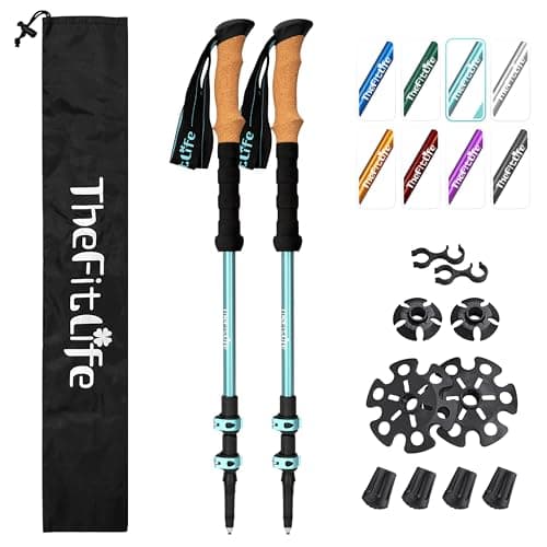 TheFitLife Durable 7075 Aluminum Trekking Poles, Walking Sticks For Hiking
