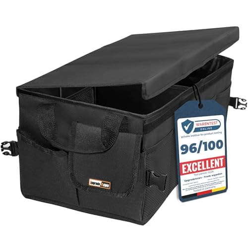 Upgrade4cars Car Boot Organiser XXL with Lid Foldable Interior Accessories