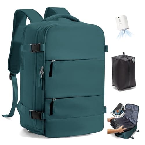 SZLX Vacuum Backpack Travel Bag with Pump,New Ryanair Cabin Size Bag 40x30x20 Backpack Wizz air, Ryanair Cabin Bags 40x30x20 Underseat Carry-ons Travel Backpack Cabin Size Women Men Fit 14 Inch Laptop